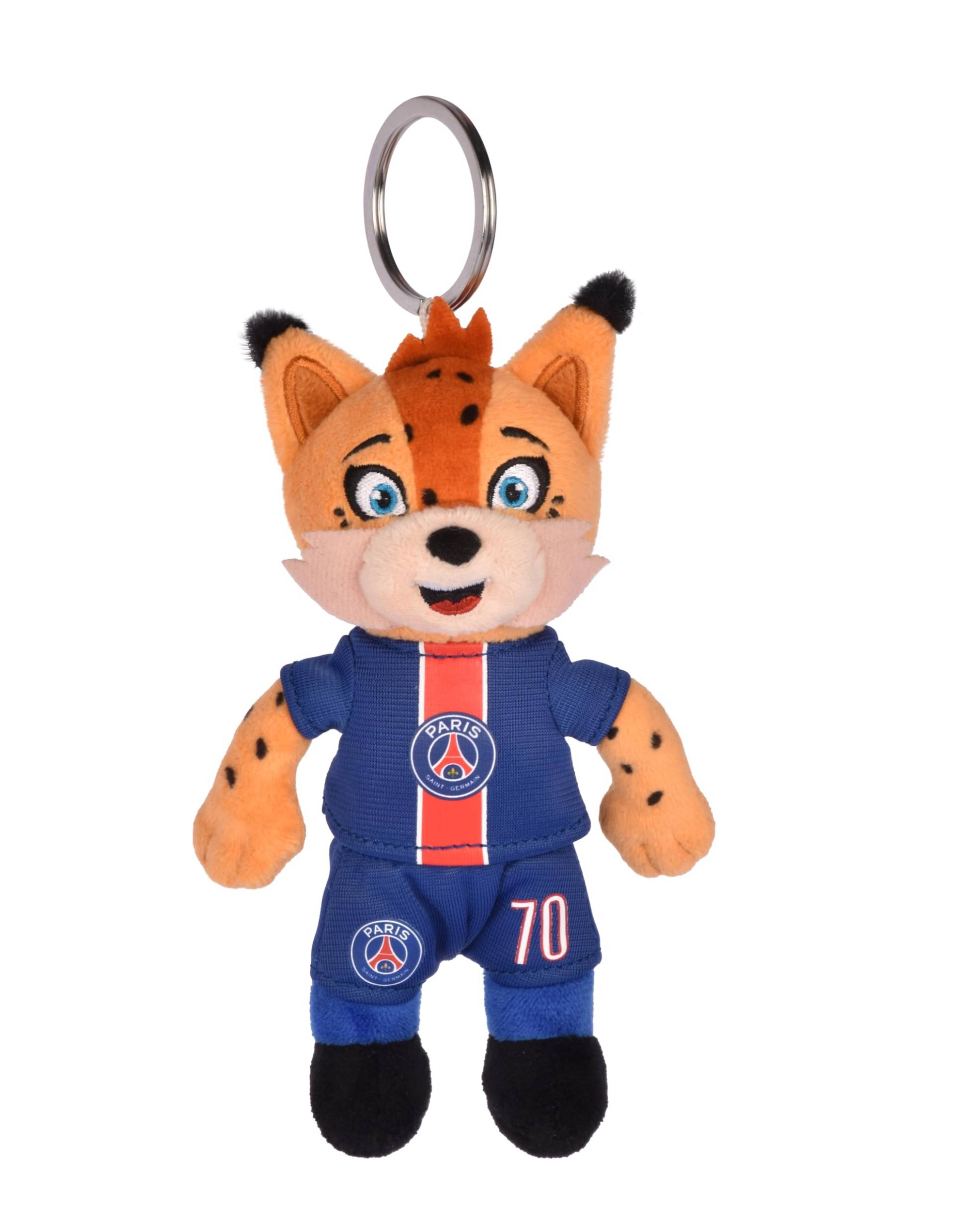 PSG – Schlüsselanhänger Maskottchen Plüsch Germain der Luchs – 15 cm – offizielles Lizenzprodukt – Zubehör Fan Paris Saint-Germain – Geschenkidee Fußball Souvenir Club – Schlüsselanhänger mit PSG – Schlüsselanhänger Maskottchen Plüsch Germain der Luchs – 15 cm – offizielles Lizenzprodukt – Zubehör Fan Paris Saint-Germain – Geschenkidee Fußball Souvenir Club – Schlüsselanhänger mit von Doudou et Compagnie