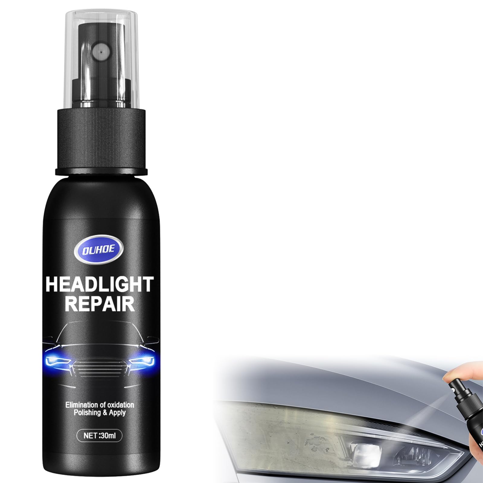 Scheinwerfer Reparatur Spray, Scheinwerfer Kratzer Reparaturspray, Autoscheinwerfer-Reparaturflüssigkeit, Autoscheinwerferreiniger, Auto-Scheinwerfer-Politur für Reparierte Zerkratzte,Vergilbte Scheinwerfer Reparatur Spray, Scheinwerfer Kratzer Reparaturspray, Autoscheinwerfer-Reparaturflüssigkeit, Autoscheinwerferreiniger, Auto-Scheinwerfer-Politur für Reparierte Zerkratzte,Vergilbte von Doukesh