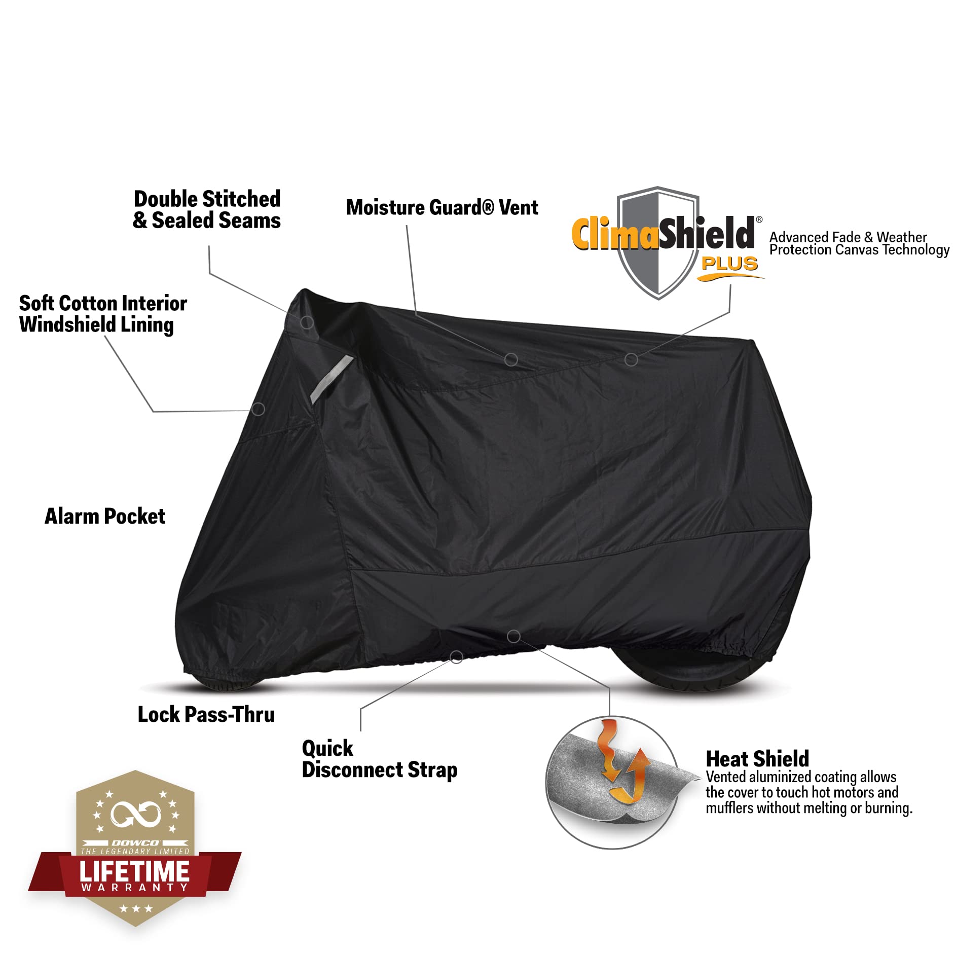 Dowco Guardian 51223-00 WeatherAll Plus Indoor/Outdoor wasserdichte Motorradabdeckung, Schwarz, Cruiser Dowco Guardian 51223-00 WeatherAll Plus Indoor/Outdoor wasserdichte Motorradabdeckung, Schwarz, Cruiser von Dowco