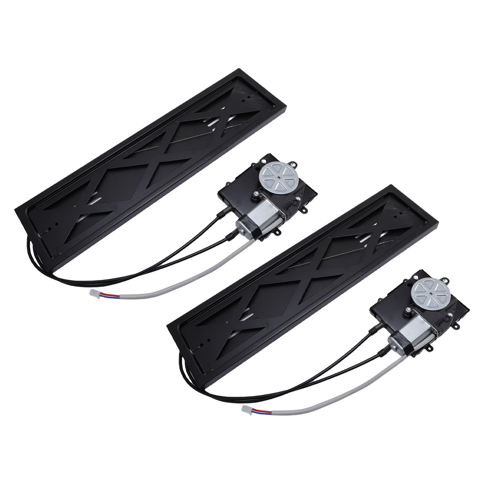 2PCS Europäische Kennzeichenrahmen - Hochleistungs -Eisenmetall, Passt Euro -Platten für Elektrofahrzeuge - Enthält Fernbedienung und Schraubenkit (32,5 X 17 cm). von Dpofirs