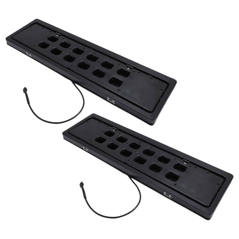 Eisen Kennzeichen Plattenrahmen - 2 Pack Schwarzer vorder- und Hinterer Autoauto Tag Halter mit Fernbedienung, Berghardware, Schraubenkappen für Europäisches Standardauto von Dpofirs