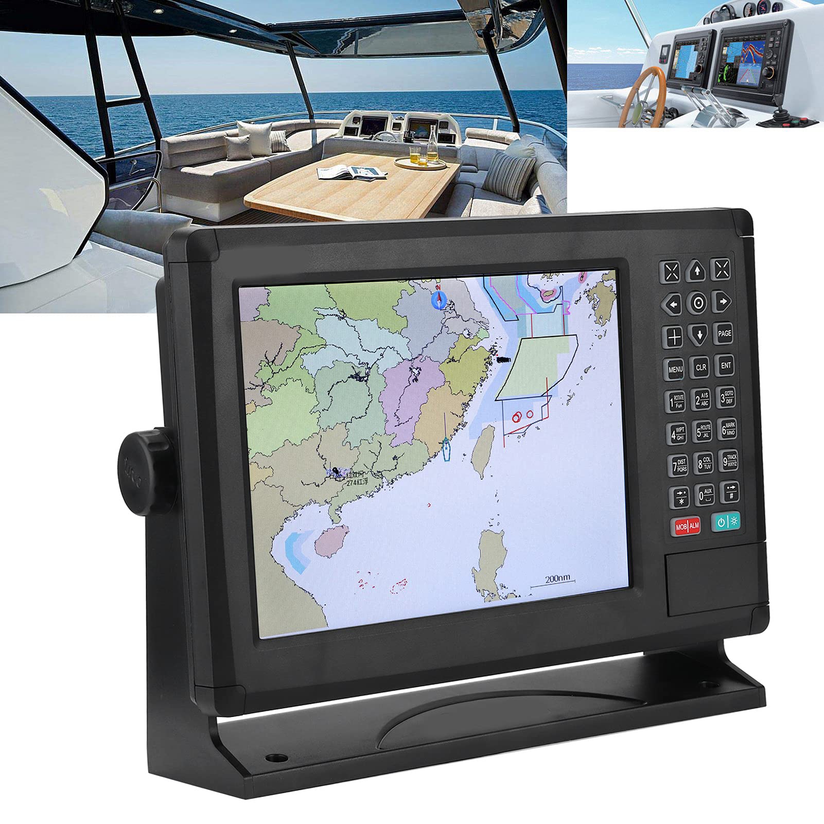 GPSMAP 10,4 Zoll wasserdichtes Marine GPS und Kartenplotter mit 800 x 600 Pixel (SVGA) Auflösung 300 cd/m2 Farb TFT LCD IPX65 AIS Eingangsanschluss von Dpofirs