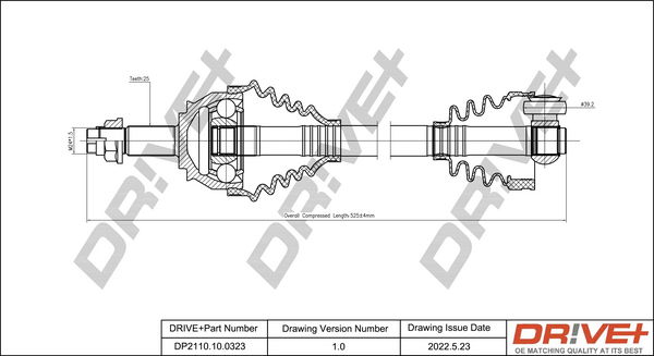 Antriebswelle Vorderachse Dr!ve+ DP2110.10.0323 Antriebswelle Vorderachse Dr!ve+ DP2110.10.0323 von Dr!ve+