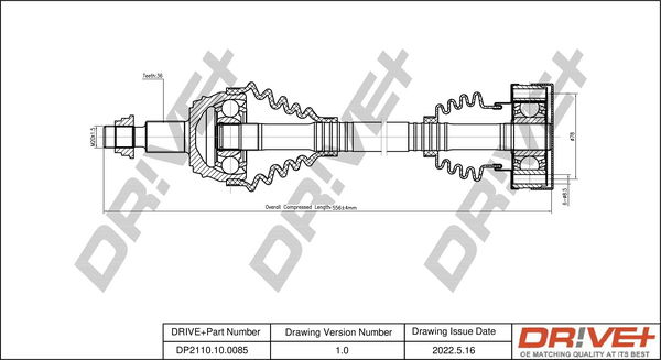 Antriebswelle Vorderachse links Dr!ve+ DP2110.10.0085 Antriebswelle Vorderachse links Dr!ve+ DP2110.10.0085 von Dr!ve+