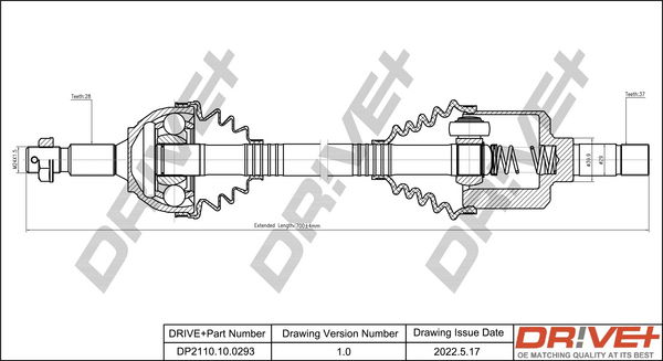 Antriebswelle Vorderachse links Dr!ve+ DP2110.10.0293 Antriebswelle Vorderachse links Dr!ve+ DP2110.10.0293 von Dr!ve+