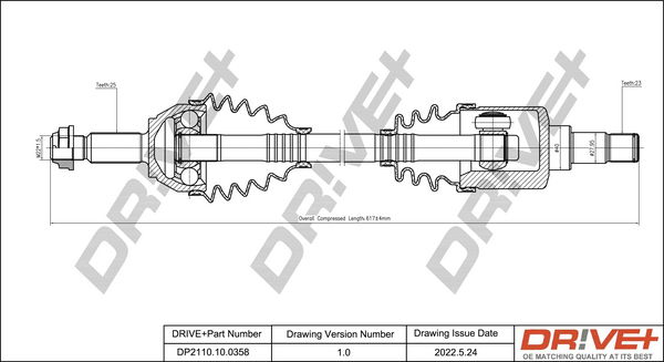 Antriebswelle Vorderachse links Dr!ve+ DP2110.10.0358 Antriebswelle Vorderachse links Dr!ve+ DP2110.10.0358 von Dr!ve+