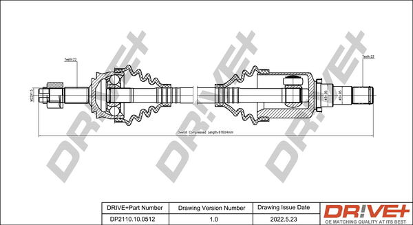 Antriebswelle Vorderachse links Dr!ve+ DP2110.10.0512 Antriebswelle Vorderachse links Dr!ve+ DP2110.10.0512 von Dr!ve+