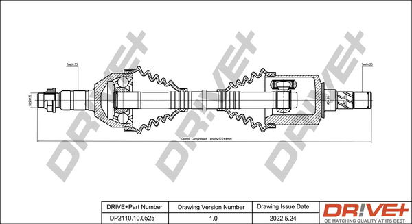 Antriebswelle Vorderachse links Dr!ve+ DP2110.10.0525 Antriebswelle Vorderachse links Dr!ve+ DP2110.10.0525 von Dr!ve+