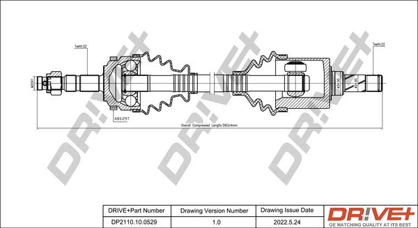 Antriebswelle Vorderachse links Dr!ve+ DP2110.10.0529 Antriebswelle Vorderachse links Dr!ve+ DP2110.10.0529 von Dr!ve+