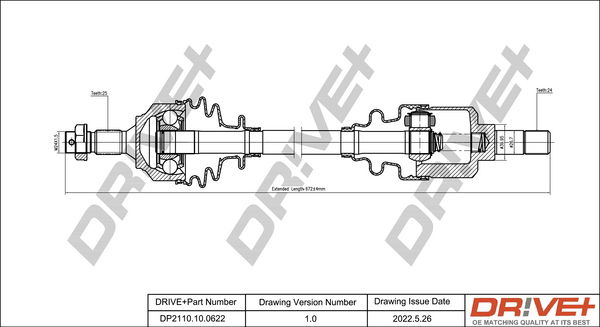 Antriebswelle Vorderachse links Dr!ve+ DP2110.10.0622 Antriebswelle Vorderachse links Dr!ve+ DP2110.10.0622 von Dr!ve+
