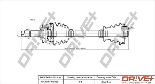 Antriebswelle Vorderachse rechts Dr!ve+ DP2110.10.0325 Antriebswelle Vorderachse rechts Dr!ve+ DP2110.10.0325 von Dr!ve+