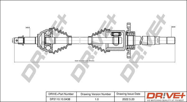 Antriebswelle Vorderachse rechts Dr!ve+ DP2110.10.0438 Antriebswelle Vorderachse rechts Dr!ve+ DP2110.10.0438 von Dr!ve+