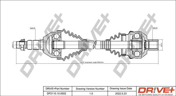 Antriebswelle Vorderachse rechts Dr!ve+ DP2110.10.0502 Antriebswelle Vorderachse rechts Dr!ve+ DP2110.10.0502 von Dr!ve+