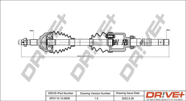 Antriebswelle Vorderachse rechts Dr!ve+ DP2110.10.0609 Antriebswelle Vorderachse rechts Dr!ve+ DP2110.10.0609 von Dr!ve+