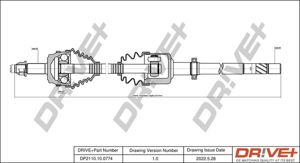 Antriebswelle Vorderachse rechts Dr!ve+ DP2110.10.0774 Antriebswelle Vorderachse rechts Dr!ve+ DP2110.10.0774 von Dr!ve+