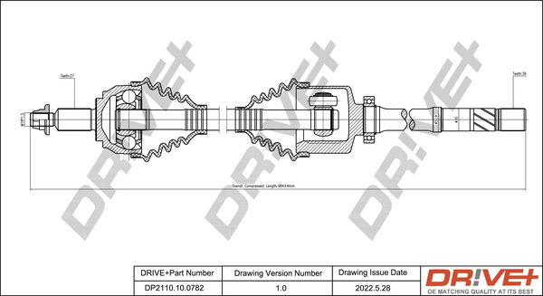 Antriebswelle Vorderachse rechts Dr!ve+ DP2110.10.0782 Antriebswelle Vorderachse rechts Dr!ve+ DP2110.10.0782 von Dr!ve+