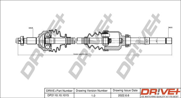 Antriebswelle Vorderachse rechts Dr!ve+ DP2110.10.1015 Antriebswelle Vorderachse rechts Dr!ve+ DP2110.10.1015 von Dr!ve+