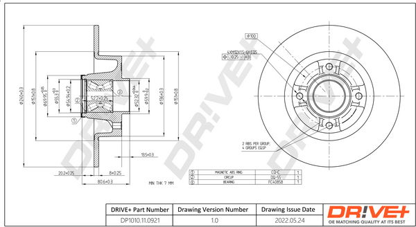 Bremsscheibe Hinterachse Dr!ve+ DP1010.11.0921 Bremsscheibe Hinterachse Dr!ve+ DP1010.11.0921 von Dr!ve+