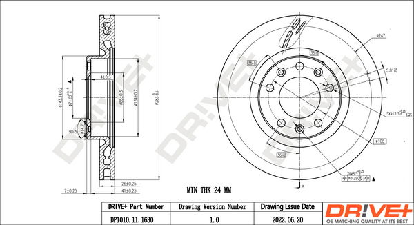 Bremsscheibe Vorderachse Dr!ve+ DP1010.11.1630 Bremsscheibe Vorderachse Dr!ve+ DP1010.11.1630 von Dr!ve+