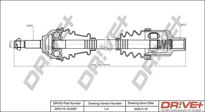 Dr!ve+ Antriebswelle [Hersteller-Nr. DP2110.10.0297] für Dacia, Renault von Dr!ve+