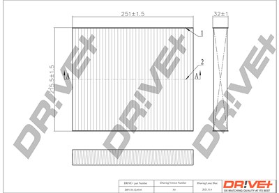 Dr!ve+ Filter, Innenraumluft [Hersteller-Nr. DP1110.12.0018] für Audi, Mercedes-Benz, Puch, Seat, Skoda, VW von Dr!ve+