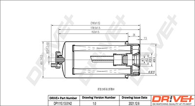 Dr!ve+ Kraftstofffilter [Hersteller-Nr. DP1110.13.0142] für Ford, Ldv, Lti von Dr!ve+