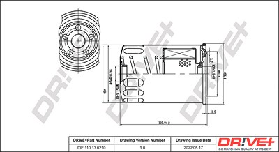 Dr!ve+ Kraftstofffilter [Hersteller-Nr. DP1110.13.0210] für Bedford, Isuzu, Kia, Mitsubishi, Proton von Dr!ve+