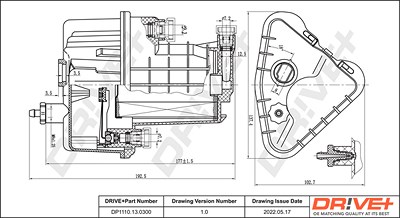 Dr!ve+ Kraftstofffilter [Hersteller-Nr. DP1110.13.0300] für Renault von Dr!ve+