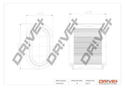 Dr!ve+ Luftfilter [Hersteller-Nr. DP1110.10.0240] für Hyundai von Dr!ve+