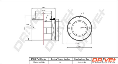 Dr!ve+ Luftfilter [Hersteller-Nr. DP1110.10.0261] für Audi von Dr!ve+