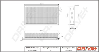 Dr!ve+ Luftfilter [Hersteller-Nr. DP1110.10.0429] für Fiat von Dr!ve+