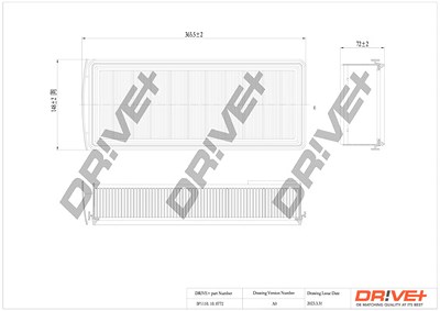 Dr!ve+ Luftfilter [Hersteller-Nr. DP1110.10.0772] für Alpina, BMW von Dr!ve+