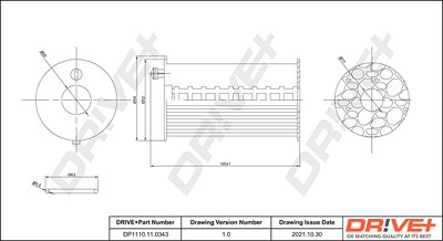 Dr!ve+ Ölfilter [Hersteller-Nr. DP1110.11.0343] für Mercedes-Benz von Dr!ve+