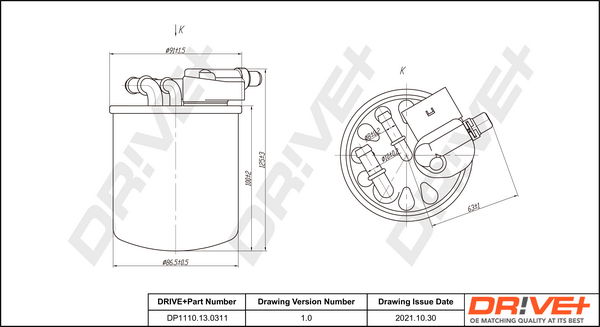 Kraftstofffilter Dr!ve+ DP1110.13.0311 von Dr!ve+