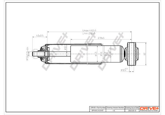 Stoßdämpfer Hinterachse Dr!ve+ DP1610.10.0107 von Dr!ve+