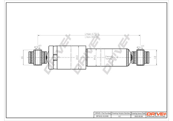 Stoßdämpfer Hinterachse Dr!ve+ DP1610.10.0165 von Dr!ve+