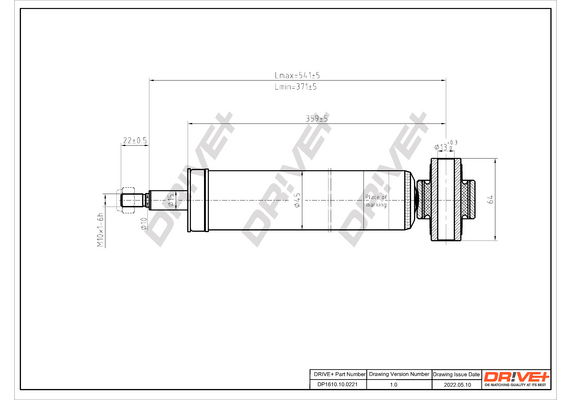Stoßdämpfer Hinterachse Dr!ve+ DP1610.10.0221 von Dr!ve+