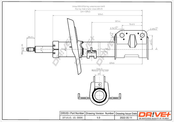Stoßdämpfer Vorderachse Dr!ve+ DP1610.10.0006 von Dr!ve+