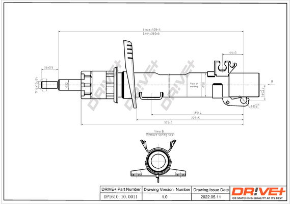 Stoßdämpfer Vorderachse Dr!ve+ DP1610.10.0011 von Dr!ve+