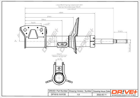 Stoßdämpfer Vorderachse Dr!ve+ DP1610.10.0135 von Dr!ve+