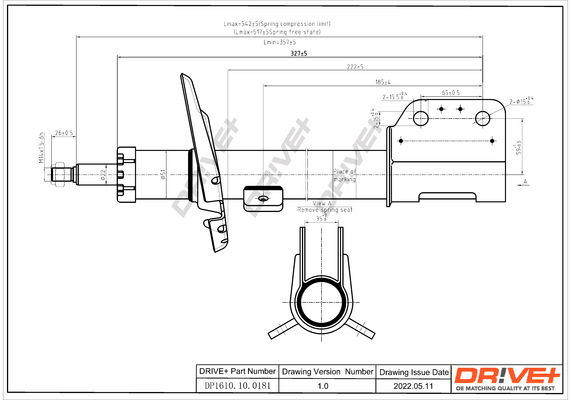 Stoßdämpfer Vorderachse Dr!ve+ DP1610.10.0181 von Dr!ve+