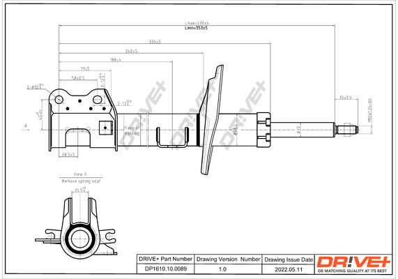 Stoßdämpfer Vorderachse links Dr!ve+ DP1610.10.0089 von Dr!ve+