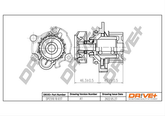Wasserpumpe, Motorkühlung Dr!ve+ DP2310.10.037 von Dr!ve+