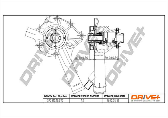 Wasserpumpe, Motorkühlung Dr!ve+ DP2310.10.072 Wasserpumpe, Motorkühlung Dr!ve+ DP2310.10.072 von Dr!ve+