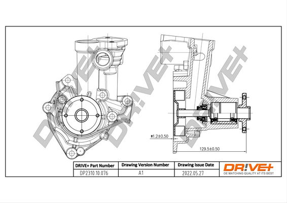 Wasserpumpe, Motorkühlung Dr!ve+ DP2310.10.076 von Dr!ve+