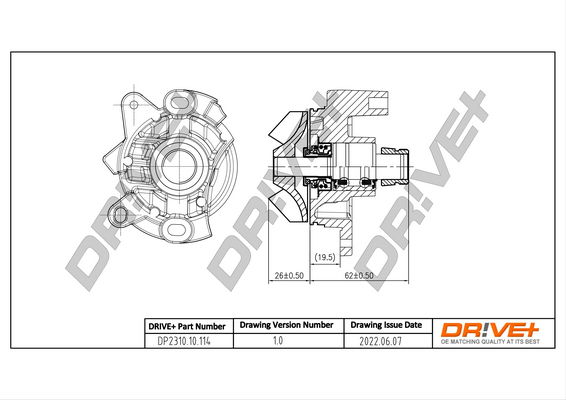 Wasserpumpe, Motorkühlung Dr!ve+ DP2310.10.114 von Dr!ve+