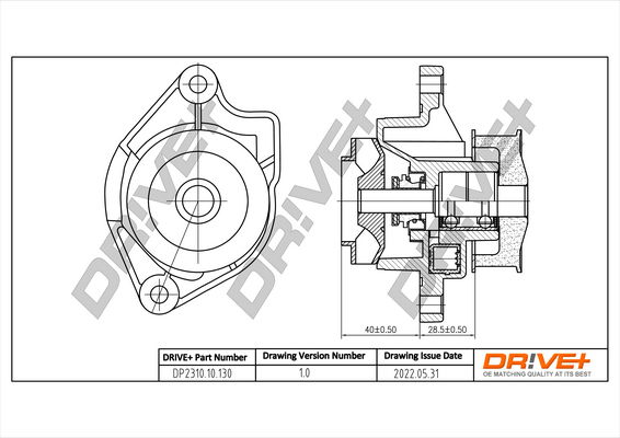 Wasserpumpe, Motorkühlung Dr!ve+ DP2310.10.130 von Dr!ve+