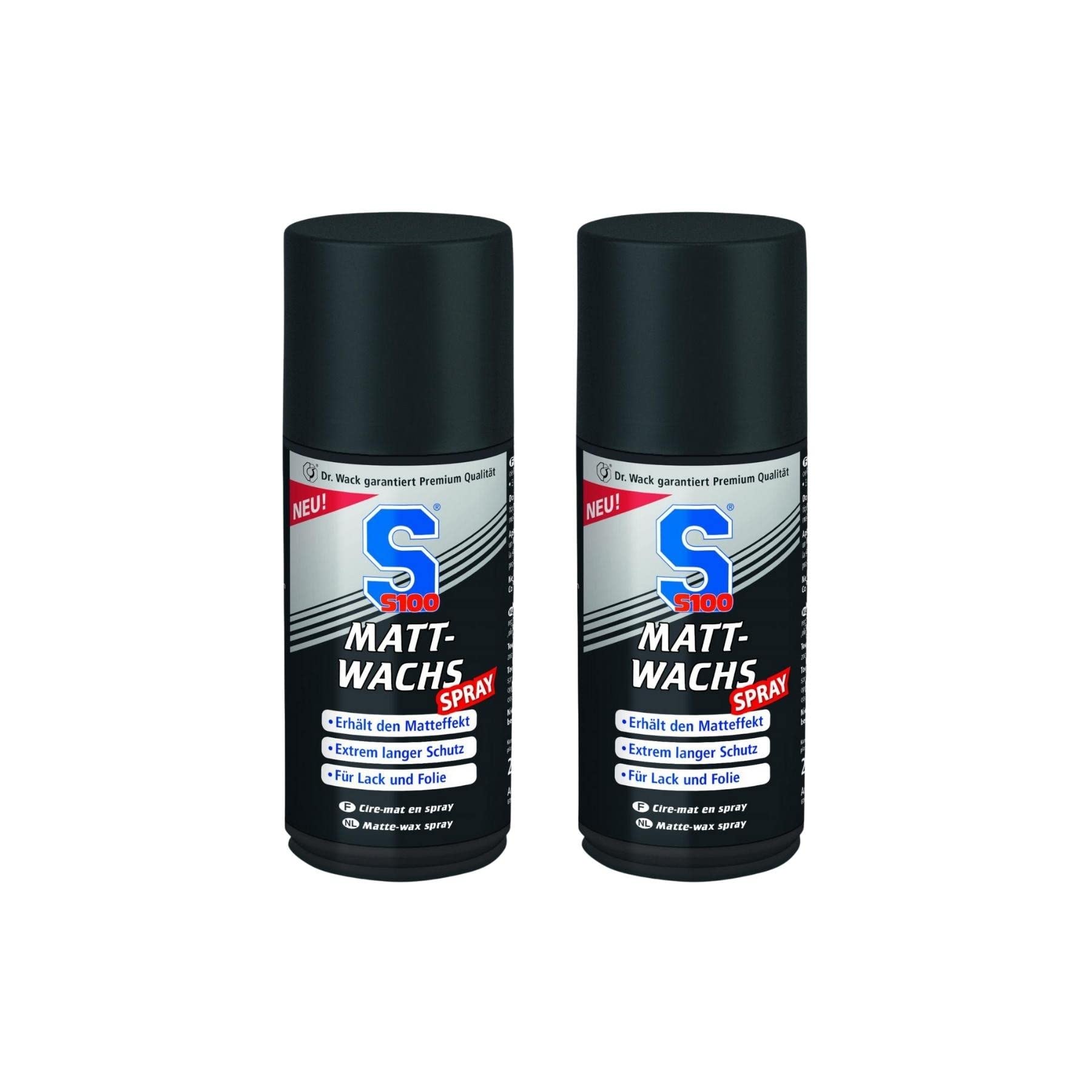 2 X S100 Matt-Wachs Spray Politur für Matte Lacke und Folie von Dr. O.K. Wack Chemie Gmbh