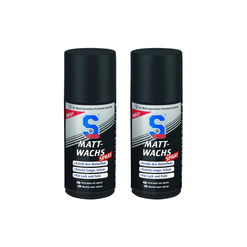 2 X S100 Matt-Wachs Spray Politur für Matte Lacke und Folie von Dr. O.K. Wack Chemie Gmbh