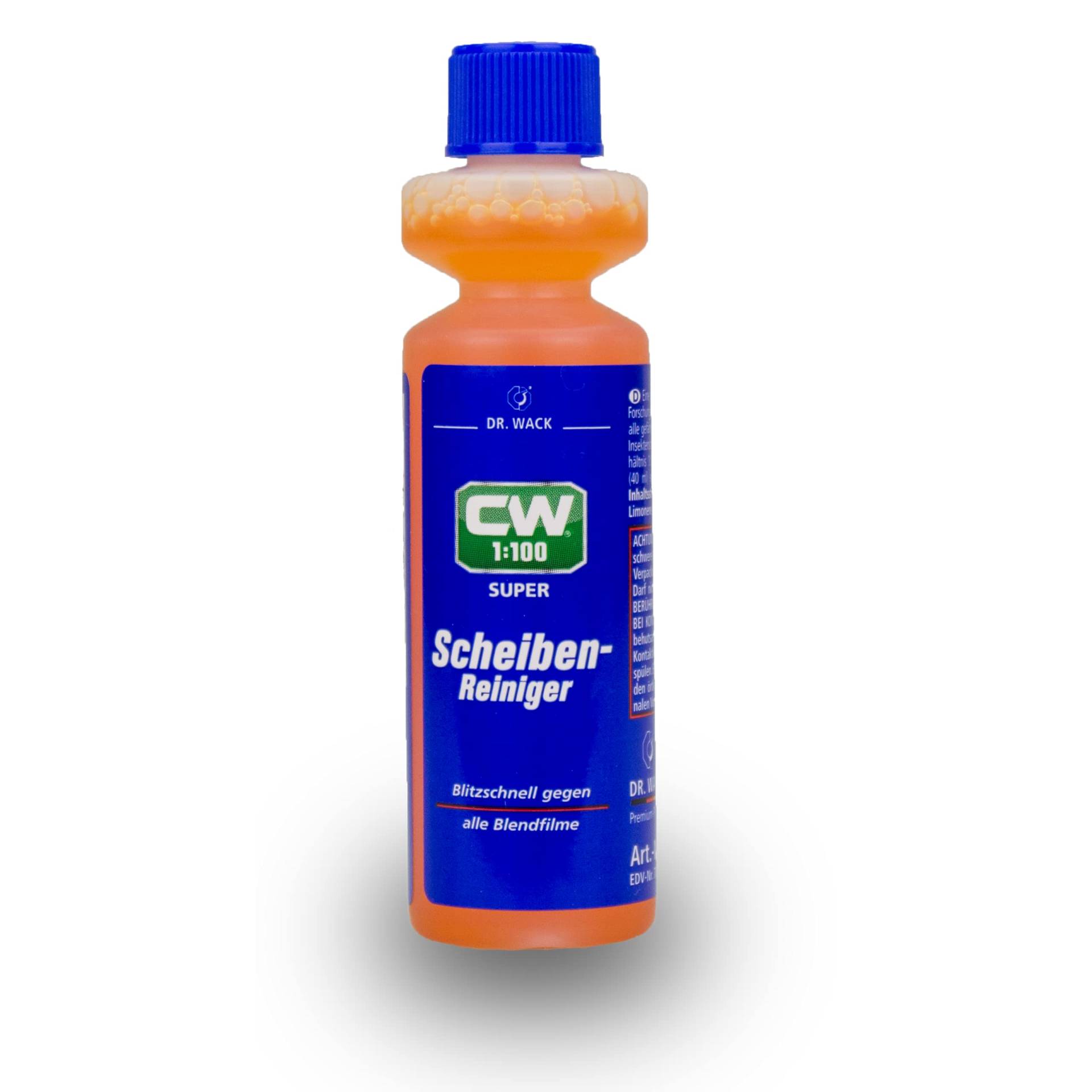 Dr. Wack – CW1:100 Super Scheibenreiniger 40 ml I Premium Scheibenreiniger-Konzentrat für alle Scheibenwaschanlagen & Scheinwerfer-Reinigungsanlagen I Hochwertige Autopflege – Made in Germany von DR. WACK